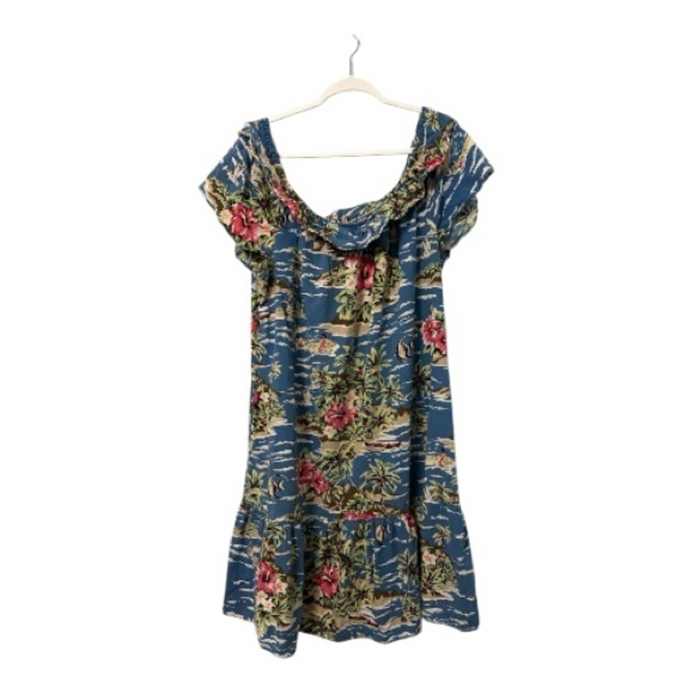 Chic Blue Floral Mini Dress